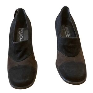 Aquatalia By Marvin K Suede Block Heel Pumps Women's Size 7 Made in Italy NWOB